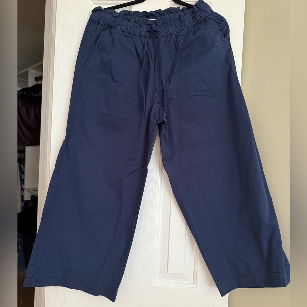 LOFT Navy Wide Leg Pants - Picture 7 of 12